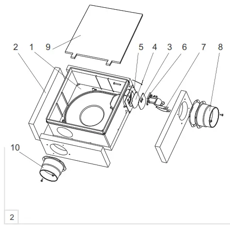 VENTS KP 80 Fireproof Casing for Domestic Fans - OVERALL2