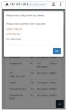 VERRATEK WiFi Extender Installation Guide - Verify your wireless settings and click ok