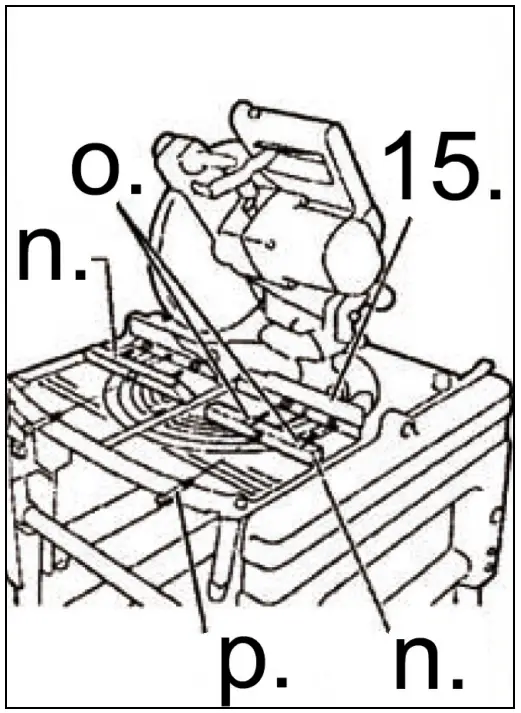 242-167 Flip Over Crosscut/mitre/circular ripsaw Operating illustration