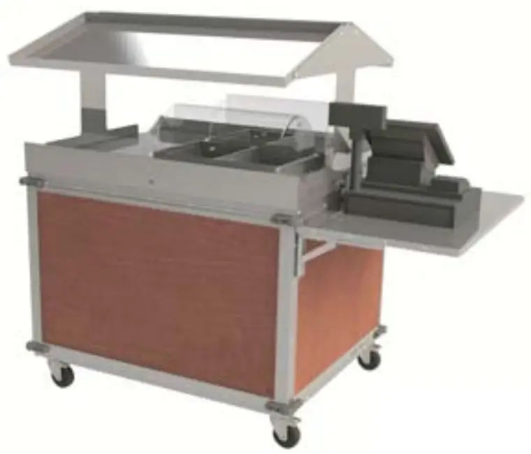 Cadco CBC GG 2 L Series CBC GG 2 L5 MobileServ Deluxe Grab and Go Merchandising Cart 1