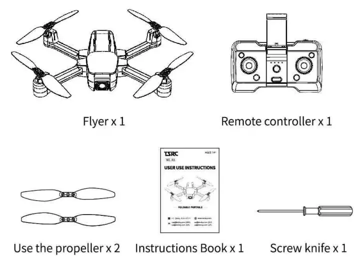 TSRC A3 TENSSENX Foldable Portable Drone-1