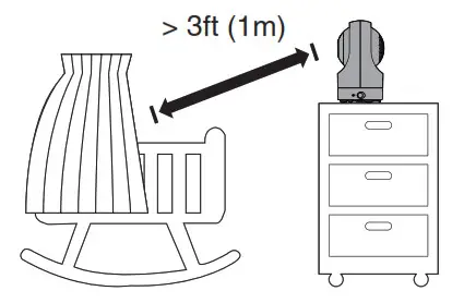 vtech RM5764HD, RM5764-2HD Monitor - Positioning the HD video monitor 1