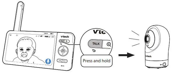 vtech RM5764HD, RM5764-2HD Monitor - Talk to your baby via the baby unit