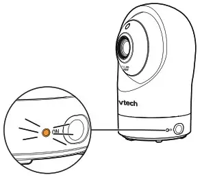 vtech RM5764HD, RM5764-2HD Monitor - Turn on off baby unit's status LED