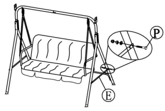 SHANGRI-LA SLSEATSW3GA Outdoor Swing Seat-7