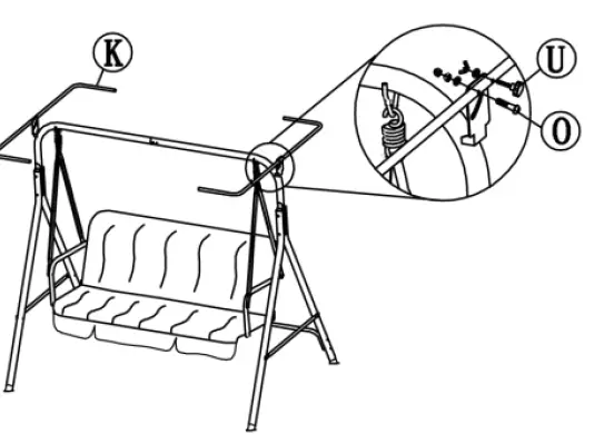 SHANGRI-LA SLSEATSW3GA Outdoor Swing Seat-8