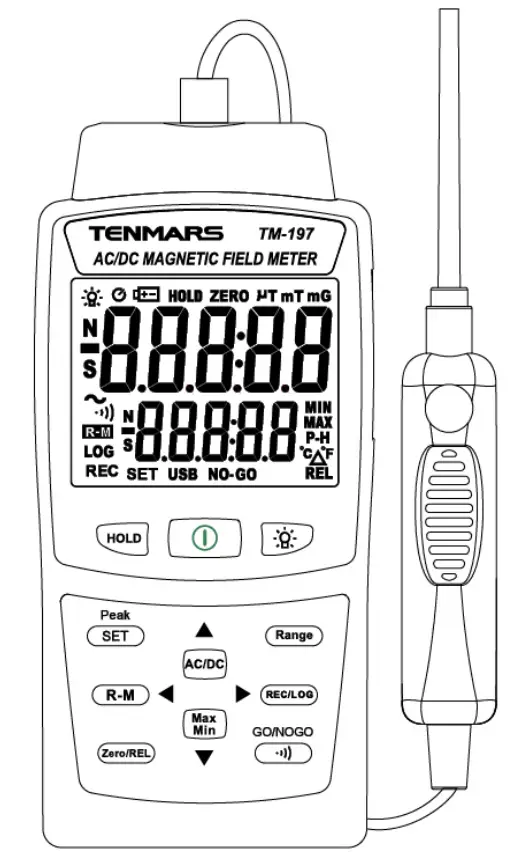 TM-197 AC-DC Magnetic Field Meter