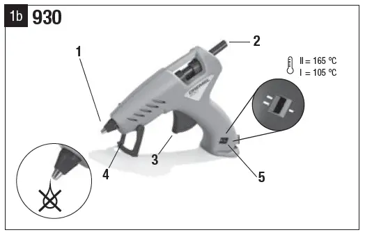 DREMEL 910 Series Glue Gun fig 2