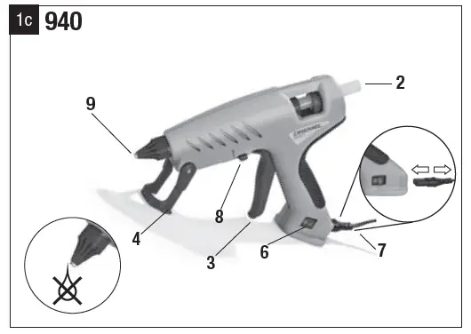 DREMEL 910 Series Glue Gun fig 3