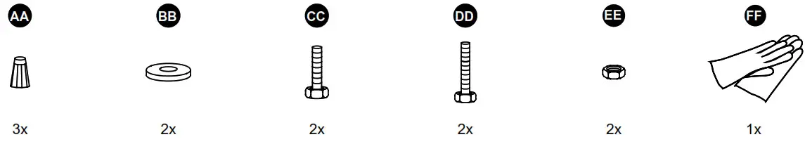 OVE BRUCE PENDANT 5LT - HARDWARE LIST