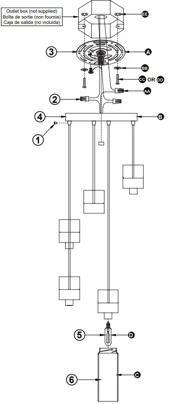 OVE BRUCE PENDANT 5LT - INSTALLATION