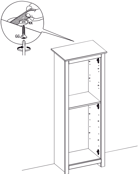 StyleWell 29258 58 2 Inch Unfinished Pine 4 Shelf Standard Bookcase - FIGURE 15