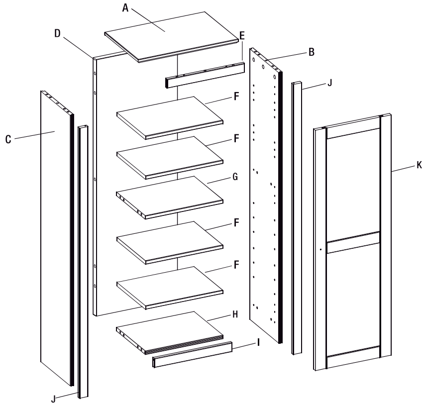 StyleWell 29258 58 2 Inch Unfinished Pine 4 Shelf Standard Bookcase - FIGURE 3