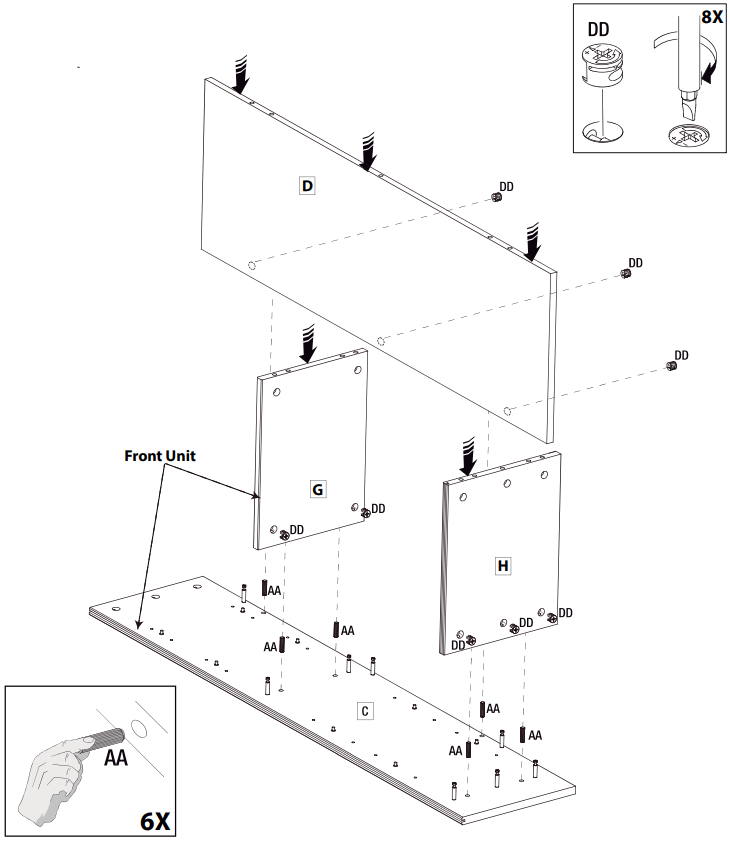 StyleWell 29258 58 2 Inch Unfinished Pine 4 Shelf Standard Bookcase - FIGURE 8