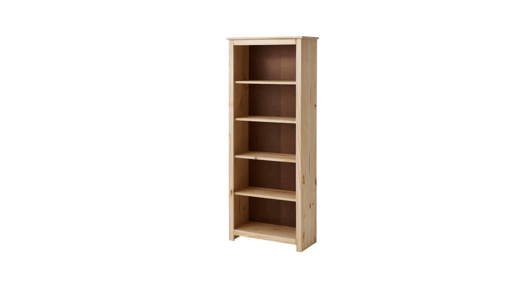 Stylewell 29258 58.2 Inch Unfinished Pine 4-shelf Standard Bookcase Instruction Manual