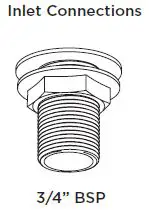 BRISTAN COB BSM BLK (D1) Cobalt Black Bath Shower Mixer Tap-3