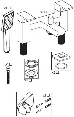 BRISTAN COB BSM BLK (D1) Cobalt Black Bath Shower Mixer Tap-5