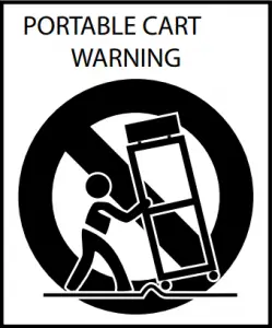 PORTABLE CART WARNING A