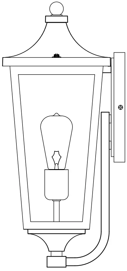 LIGHTING 40233 Sutton Place VX 1-Light Outdoor Sconce