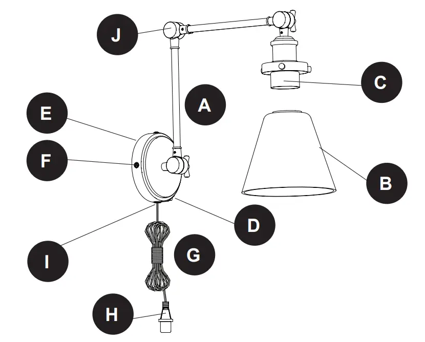 allen roth 42626 Gold Vintage LED Wall Sconce - fig 1