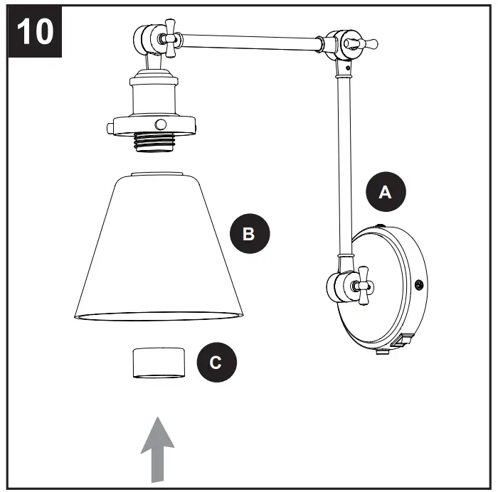 allen roth 42626 Gold Vintage LED Wall Sconce - fig 24