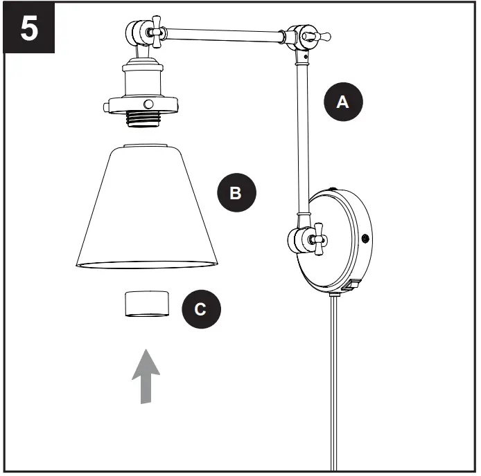 allen roth 42626 Gold Vintage LED Wall Sconce - fig 9