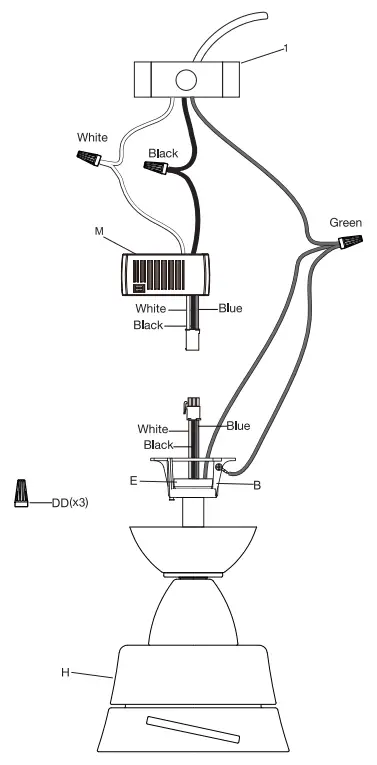 HAMPTON BAY SW19151RMBK Caprice 52 in Integrated LED Indoor Matte - fig 12