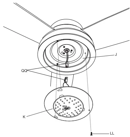 HAMPTON BAY SW19151RMBK Caprice 52 in Integrated LED Indoor Matte - fig 17