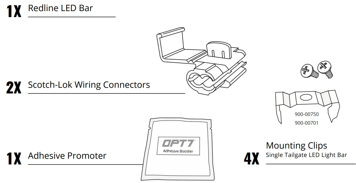 OPT7 Redline Parlux Single Tailgate Light Bar - fig