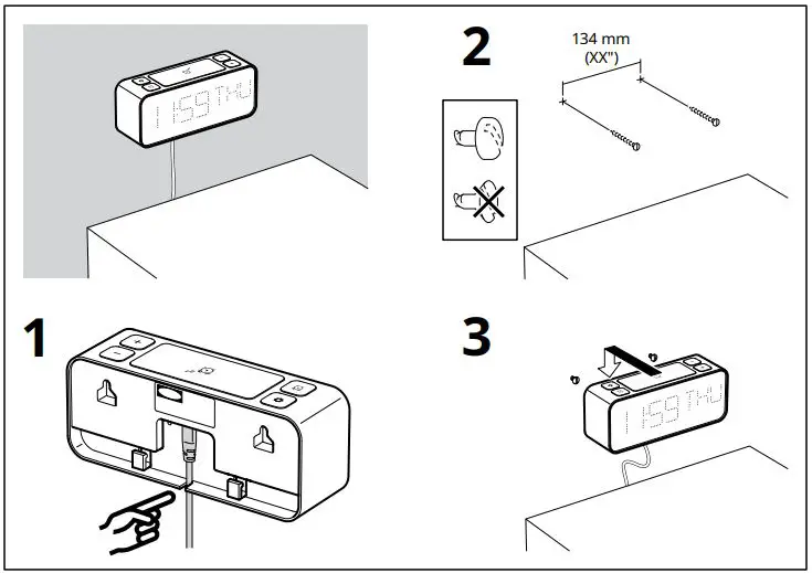 IKEA 605.117.10 BONDTOLVAN Alarm Clock Digital Green 20x8 Cm Instructions - How to use