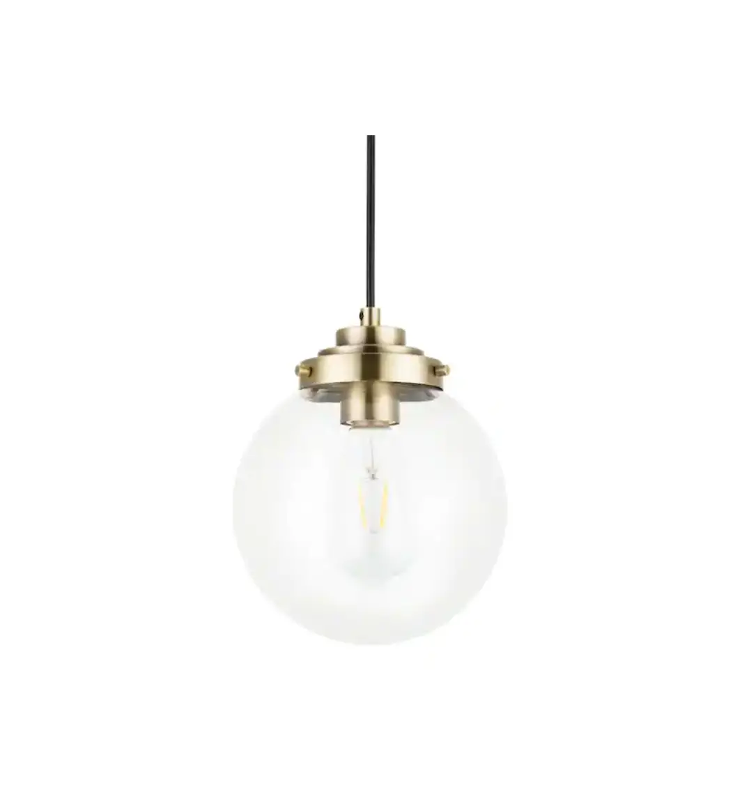The Home Depot Hcf-2002-00 Merra 1 Light Brass Spherical Pendant Light Instructions
