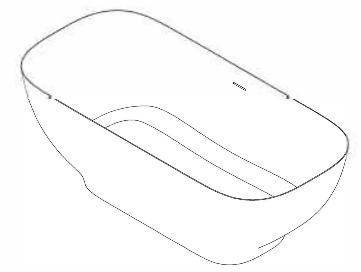 INSTER WSHDRMBT0013 63 in. Composite Resin Surface Flatbottom Freestanding