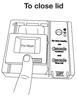 KitchenAid W11133228C Dishwashers - To close lid