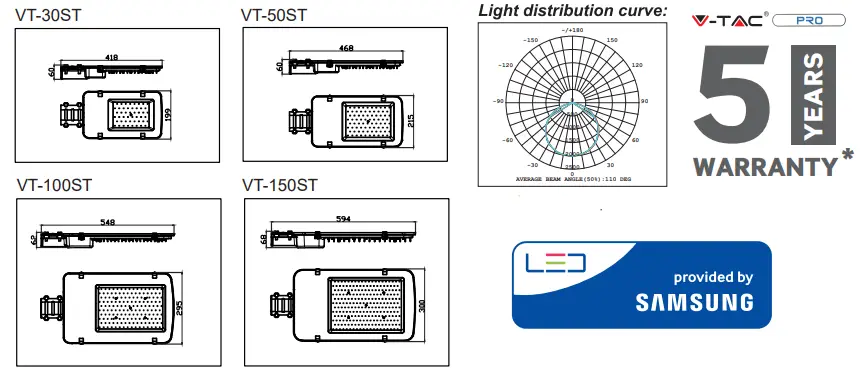 V-TAC-VT-30ST-LED-Street-Light-Chip-Samsung-Street-Light-FIG1