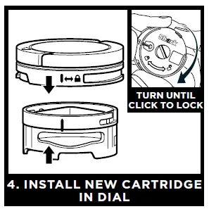 INSTALL NEW  CARTRIDGE
