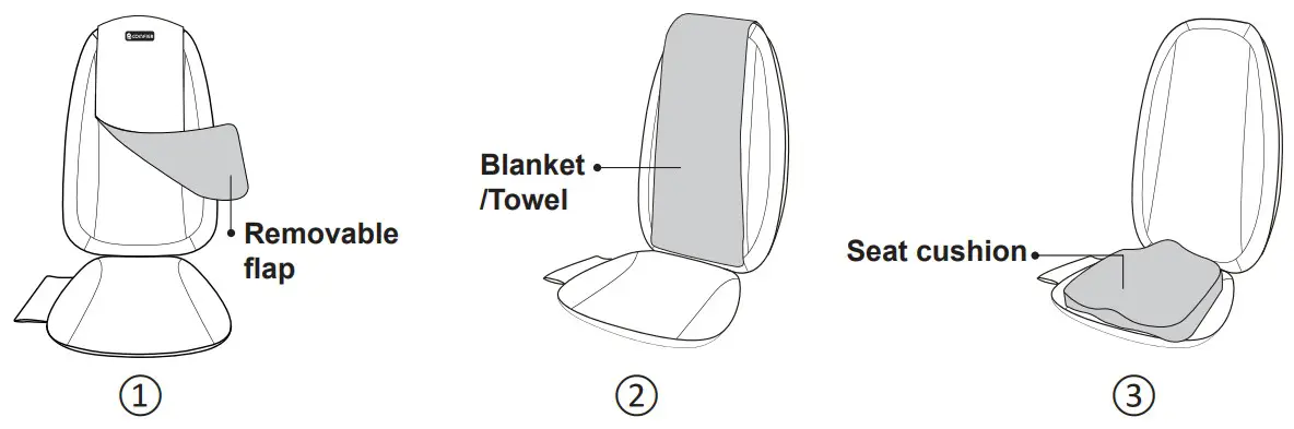 COMFIER CF-2606MC Shiatsu Massage Cushion with Heat - fig 3