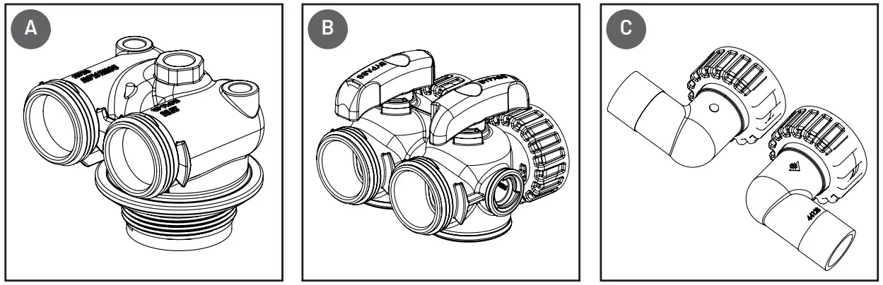 PENTAIR Fleck 125 In And Out Valve - COMPONENTS