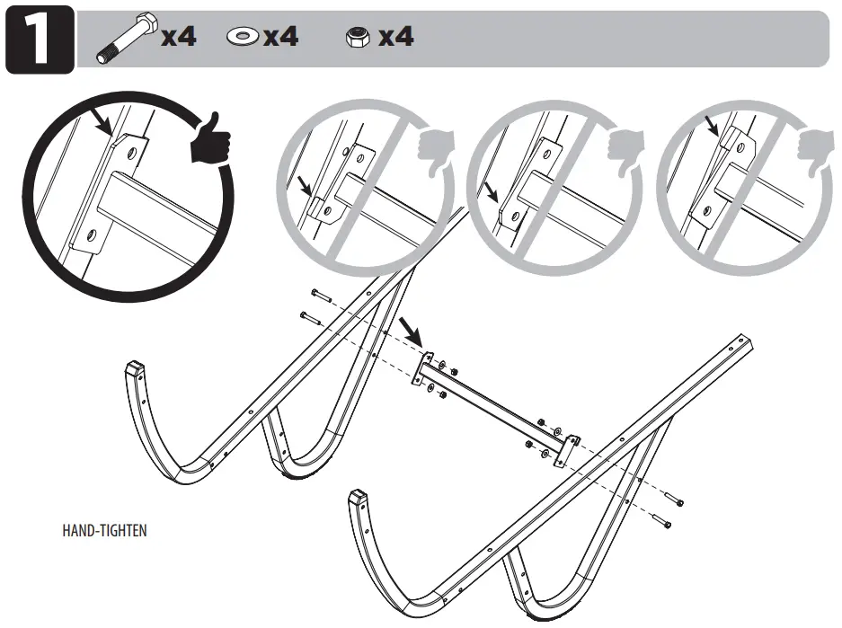 GORILLA CARTS GCR-10 10 cu. ft. Evolution Poly Yard Cart - ASSEMBLY 1