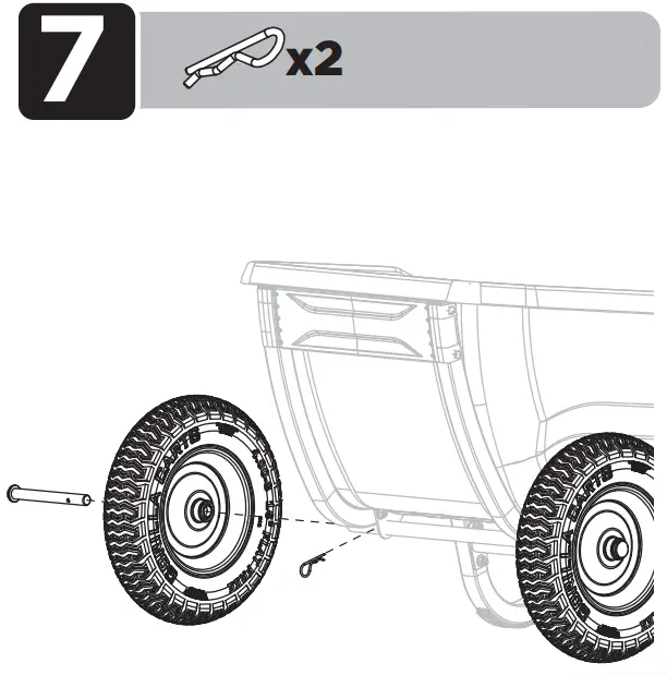 GORILLA CARTS GCR-10 10 cu. ft. Evolution Poly Yard Cart - ASSEMBLY7