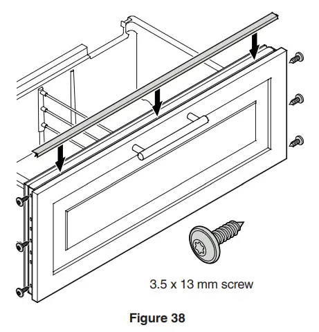 Mounting the Freezer Drawer Panels