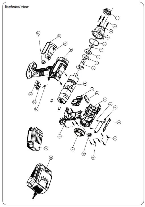 FERM CDM1127 Cordless Impact Wrench 18V 8