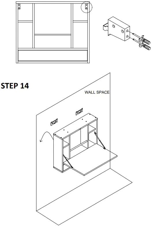 JAXSUNNY-HG61U0829-Wall-Mounted-Cabinet-W-Folding-Down-Table-Desk-FIG-143