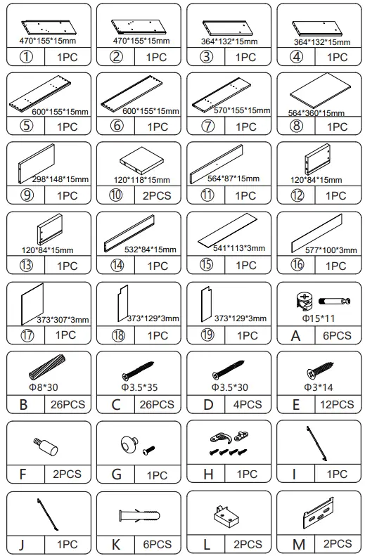 JAXSUNNY-HG61U0829-Wall-Mounted-Cabinet-W-Folding-Down-Table-Desk-FIG-2