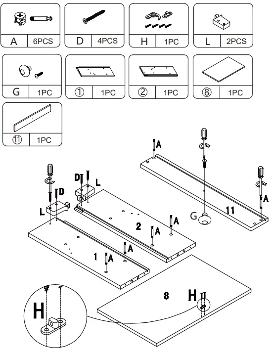JAXSUNNY-HG61U0829-Wall-Mounted-Cabinet-W-Folding-Down-Table-Desk-FIG-3