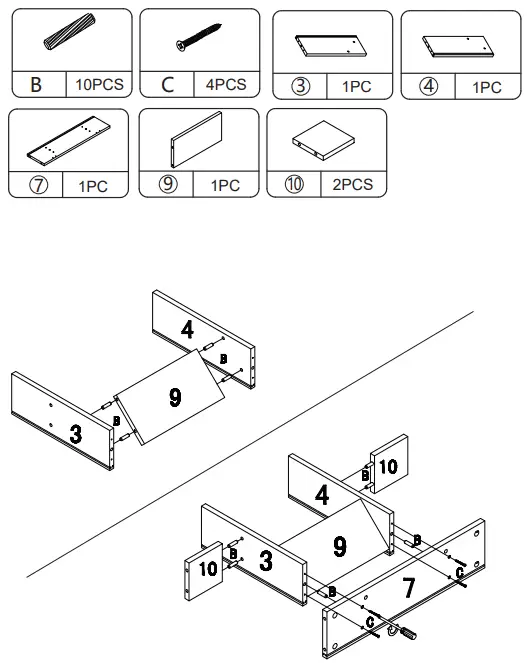 JAXSUNNY-HG61U0829-Wall-Mounted-Cabinet-W-Folding-Down-Table-Desk-FIG-6