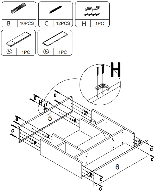 JAXSUNNY-HG61U0829-Wall-Mounted-Cabinet-W-Folding-Down-Table-Desk-FIG-8