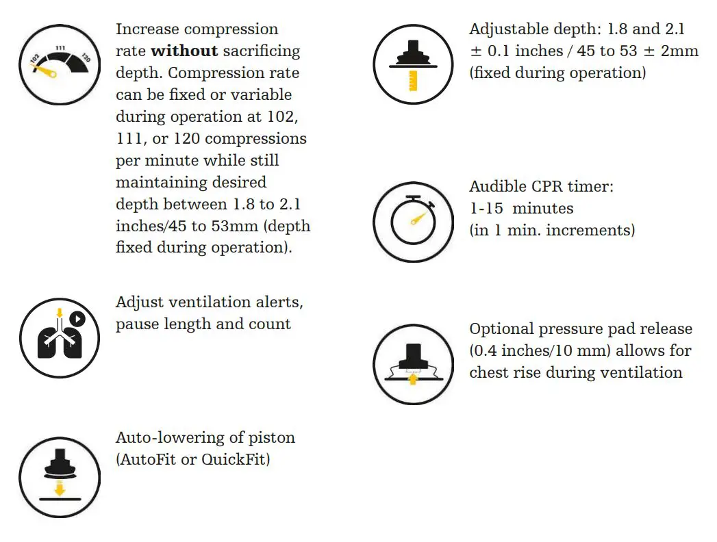 stryker LUCAS 3 Automatic Chest Compression Device User Manual - Setup options