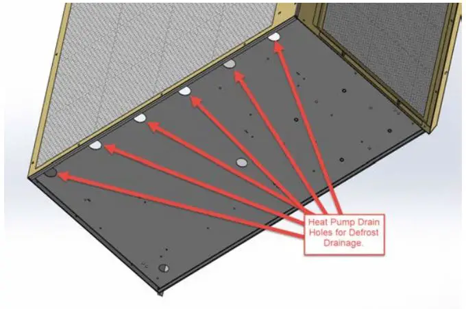 Bard Hvac WALL MOUNT, I-TEC & Q-TEC Air Conditioners and Heat Pumps - heat pump Drain Holes for Defrost Drainage