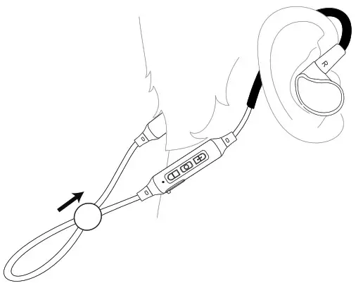 MEE audio BTX1 Bluetooth Wireless Mmcx Adapter Cable - WEARING THE BTX1 4