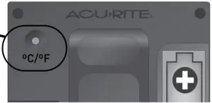 Select Degrees Fahrenheit or Celsius